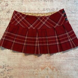 Y2K Vintage Abercrombie micro mini wool blend skirt size 6